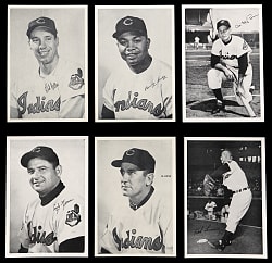 1954-1956 & 1958 Cleveland Indians Team Photo Packs (4) in Original Envelopes