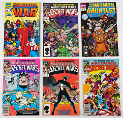 1980s-2010s Comic Books Complete and Partial Sets (47) with Secret Wars, Star Wars, Watchmen, Buffy & Freddy vs Jason vs Ash