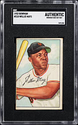 1952 Bowman #218 Willie Mays SGC Authentic
