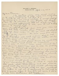 1940 Walter Johnson Handwritten Letter Signed with Original Mailing Envelope & Full PSA/DNA LOA