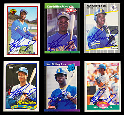 Signed 1989 Ken Griffey Jr. Limited Edition (#/500) Rookie Card Set (6)