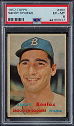 1957 Topps #302 Sandy Koufax PSA EX-MT 6