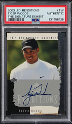 2003 Upper Deck Renditions Golf #TW Tiger Woods The Signature Exhibit Certified Autograph PSA Authentic
