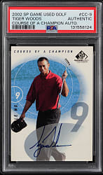 2002 SP Game-Used Golf Edition #CC-9 Tiger Woods Course of a Champion Certified Autograph PSA Authentic
