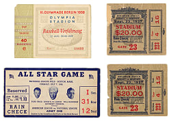 1927-1936 Multi-Sport Historical Ticket Stub Group (4) with (2) 1927 Tunney/Dempsey Fight
