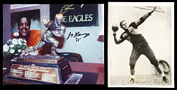 Jay Berwanger Photograph Pair with 1935 News Service & Signed 8x10 Photo