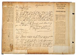 Unique 1920 Fan Letter Collage to "Shoeless" Joe Jackson