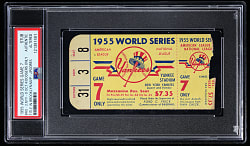 1955 World Series New York Yankees vs. Brooklyn Dodgers Game 7 Ticket Stub PSA Authentic - Only Title in Brooklyn!
