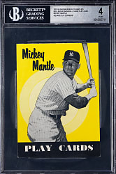1957-1959 Gardner Toys Mickey Mantle's Big league Game Play Card BGS VG-EX 4