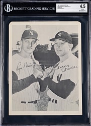 1962 Norwich Crew Socks Mickey Mantle/Roger Maris 8x10 Premium BGS VG-EX+ 4.5