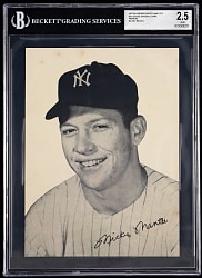 1957-1959 Gardner Toys Mickey Mantle's Big League Game Premium BGS G-VG 2.5