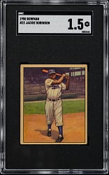 1950 Bowman #22 Jackie Robinson SGC FAIR 1.5