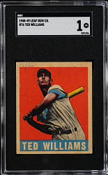 1948-1949 Leaf #76 Ted Williams SGC POOR 1