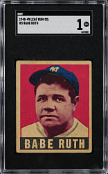 1948-1949 Leaf #3 Babe Ruth SGC POOR 1