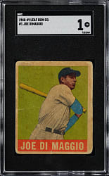1948-1949 Leaf #1 Joe DiMaggio SGC POOR 1