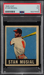 1948 Leaf #4 Stan Musial Rookie PSA VG 3