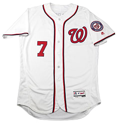 2016 Trea Turner Washington Nationals Game-Used Home Jersey From "Rookie" Season