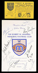 1968 Multi-Signed Gridiron Dinner Program & Ticket with (18) Total Signatures Including (2) Johnny Unitas - Full PSA LOA