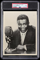 1950-1959 WNBC Photocard Jackie Robinson Jumbo Postcard PSA GOOD 2