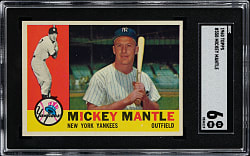 1960 Topps #350 Mickey Mantle SGC EX/NM 6