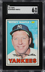 1967 Topps #150 Mickey Mantle SGC EX/NM 6