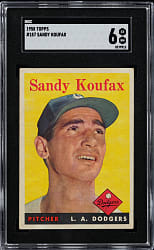 1958 Topps #187 Sandy Koufax SGC EX/NM 6