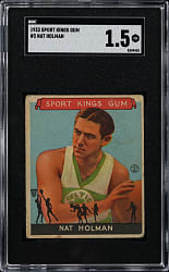 1933 Sport Kings Gum #3 Nat Holman SGC FAIR 1.5
