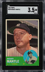 1963 Topps #200 Mickey Mantle SGC VG+ 3.5