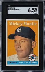 1958 Topps #150 Mickey Mantle SGC EX/NM+ 6.5