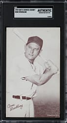 1959 Dad's Cookies Exhibits Gene Woodling SGC Authentic