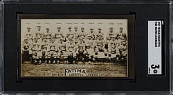 1913 T200 Fatima Cigarettes Boston Americans Team Card with Harry Hooper & Tris Speaker SGC VG 3