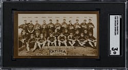 1913 T200 Fatima Cigarettes Chicago Americans Team Card with Ray Schalk & Ed Walsh SGC VG 3
