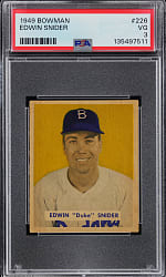 1949 Bowman #226 Duke Snider Rookie High Number PSA VG 3