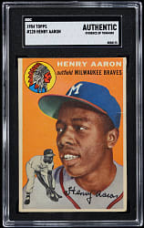 1954 Topps #128 Hank Aaron Rookie SGC Authentic