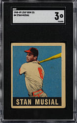 1948-1949 Leaf #4 Stan Musial Rookie SGC VG 3