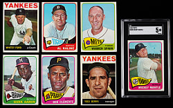 1960-1966 Topps Collection (107) with (20) Hall of Famers Including 1965 Topps #350 Mickey Mantle SGC EX 5