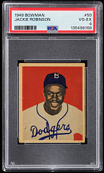 1949 Bowman #50 Jackie Robinson Rookie PSA VG-EX 4
