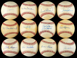 Brooklyn/Los Angeles Dodgers Single-Signed Baseballs (25) - All Individually Certified