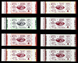 1964 Buffalo Bills Full Ticket Collection (19) Sharp!