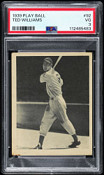 1939 Play Ball #92 Ted Williams Rookie PSA VG 3