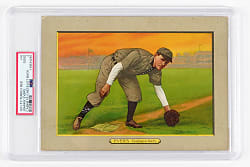 1911 T3 Turkey Red Cabinets #16 Johnny Evers Checklist Back PSA GOOD 2
