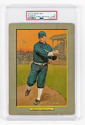1911 T3 Turkey Red Cabinets #125 Ed Walsh Ad Back PSA FAIR 1.5( mk)