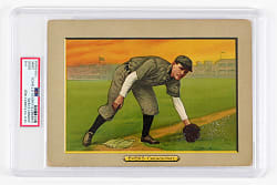 1911 T3 Turkey Red Cabinets #16 Johnny Evers Checklist Back PSA GOOD 2 (mk)