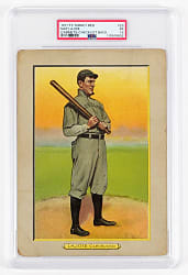 1911 T3 Turkey Red Cabinets #23 Nap Lajoie Checklist Back PSA FAIR 1.5