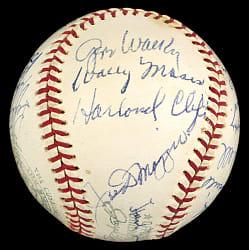 1960s New York Yankees Old Timer's Day Multi-Signed OAL/Cronin Baseball with (21) Signatures Including (10) Hall of Famers - Joe DiMaggio, Bill Dickey, Hank Greenberg