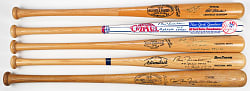 Bobby Richardson Signed and Inscribed Bats (5) with 1970s University of South Carolina Team-Issued Model & Career Highlights Bat