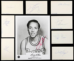 Early 1970s Basketball Signed Index Card Collection (130+) with Many Hall of Famers