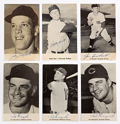 1954 to 1958 Cincinnati Reds Signed Real Photo Postcards (100 Different)