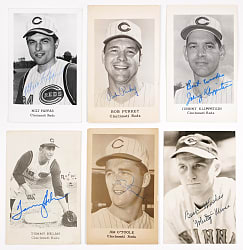 1960s Cincinnati Reds Signed Real Photo Postcards (40)