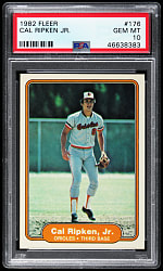 1982 Fleer #176 Cal Ripken Jr. Rookie PSA GEM MINT 10